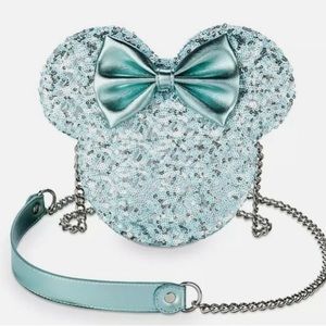 Disney Parks Arendelle Aqua Loungefly Mickey Crossbody